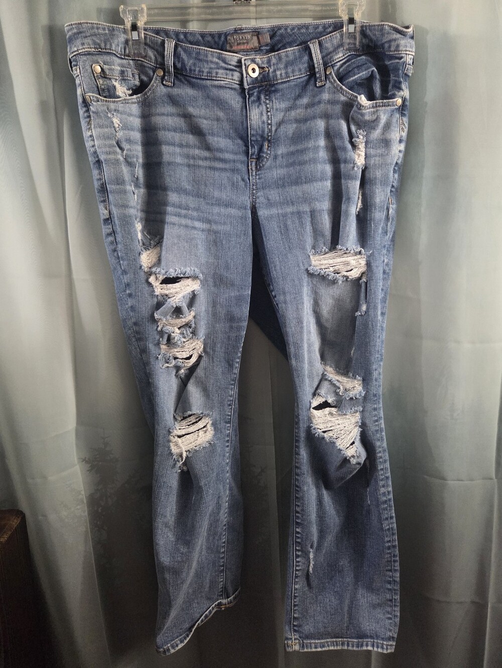 torrid Light Blue Distressed Boyfriend Jeans